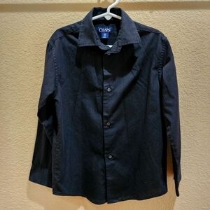 Chaps boys black button down dress shirt Size XS 6-7